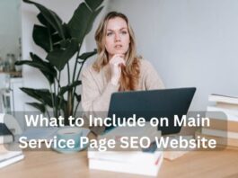 main service page seo website